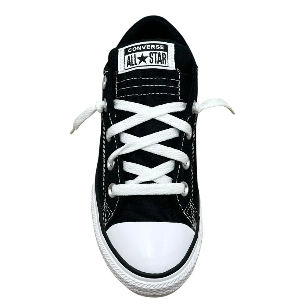 Converse Chuck Taylor Street Youth Boys Girls Low Top Sneaker Size 3 Black White